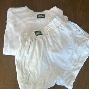 Daily Drills White Terry Cloth Set